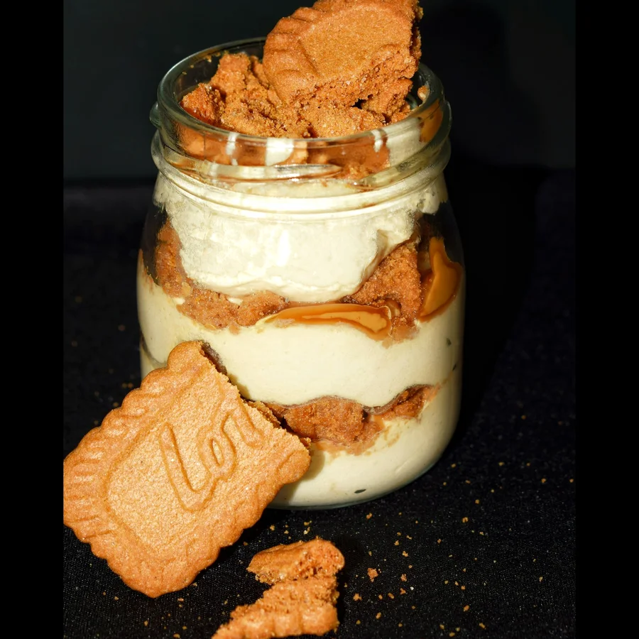Postre de galletitas en frasco