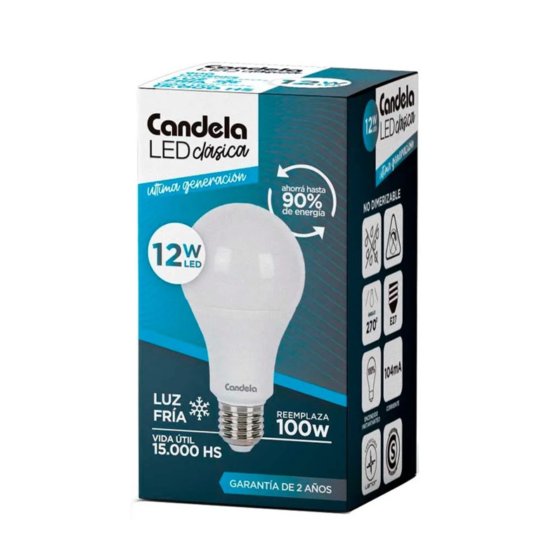 LAMPARA LED CANDELA 12W FRIA (5XB)