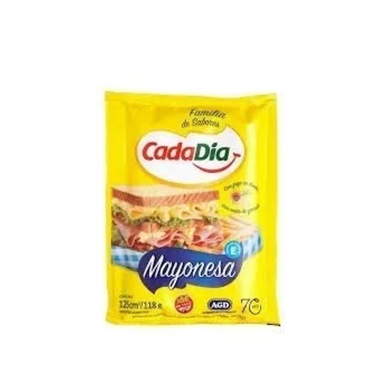 MAYONESA CADA DIA 118 GR X 20 U (1XB)