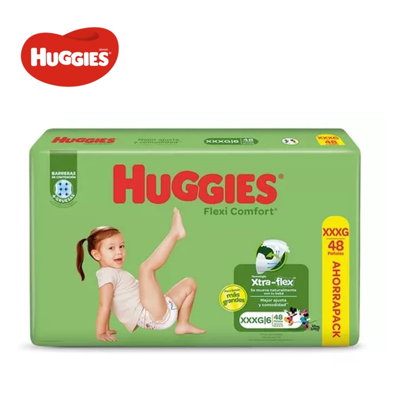 PAÑ HUGGIES XTRA-FLEX XXXG 48 U (2 UXB)