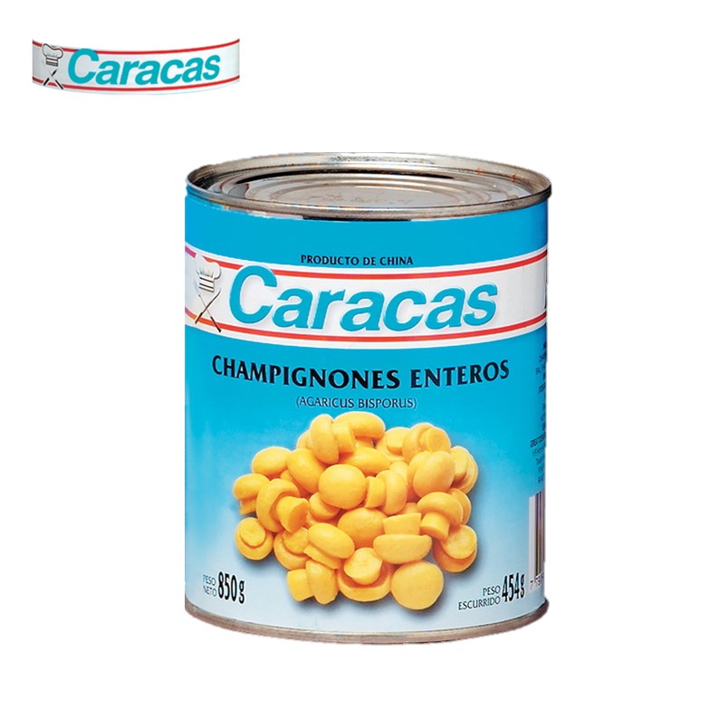 CHAMPIÑONES CARACAS 800 GR ENT (12XB)