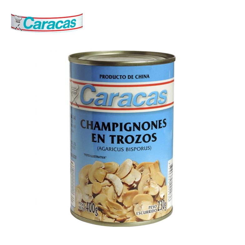 CHAMPIÑONES CARACAS 400 GR TROZO (12XB)