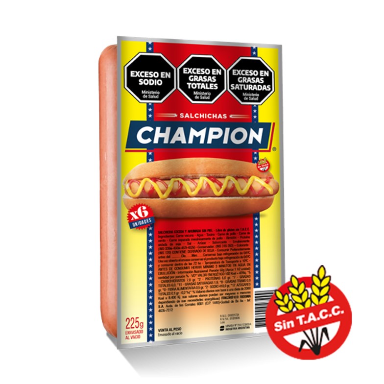 SALCHICHAS CHAMPION 6U SIN TAC (20XB) - imagen 2