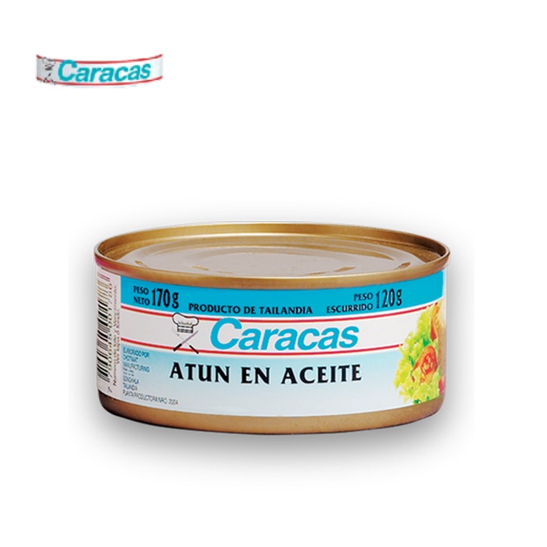 ATUN CARACAS 170 GR DESM ACEIT Y AGUA (48XB)