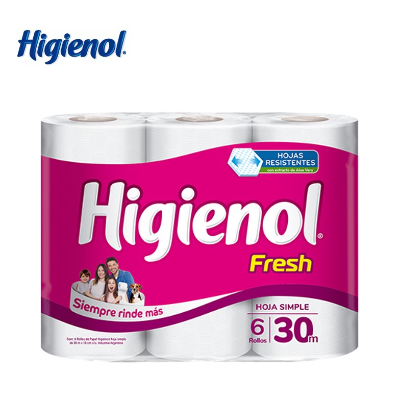 PAPEL HIG HIGIENOL FRESH SH 18 X 30M (12XB)