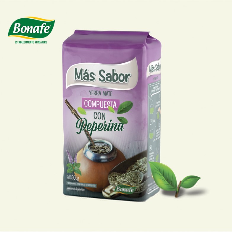 YERBA MAS SABOR 500 GR PEPERINA (10XB)