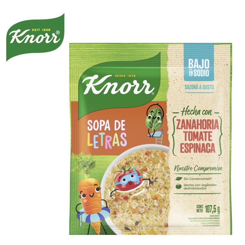 SOPA KNORR VEGETALES/LETRAS (30XB)