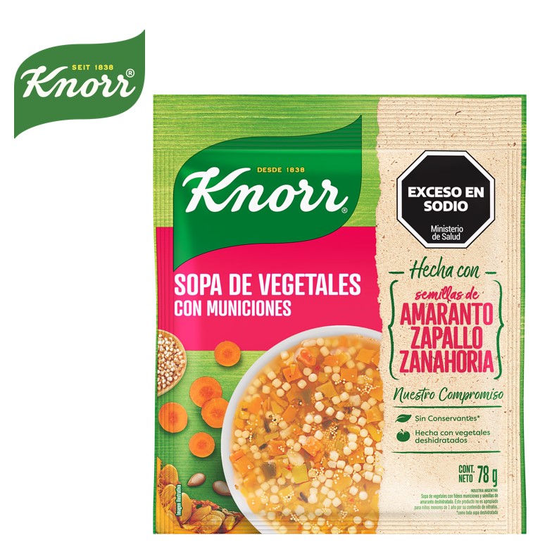 SOPA KNORR VEGETALES/MUNICIONES (30XB)