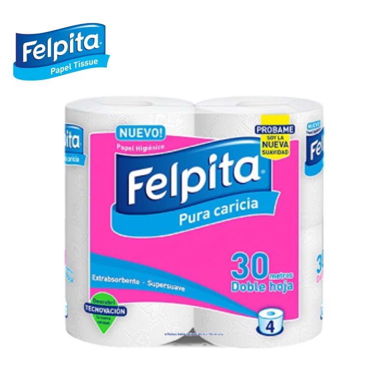 PAPEL HIG FELPITA BLANCO DH 4X30 M (12XB)