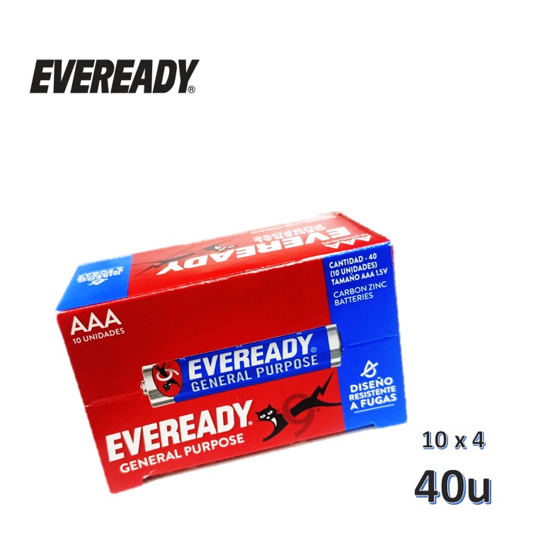 PILAS EVEREADY AAA 4U BLUE (10XD)