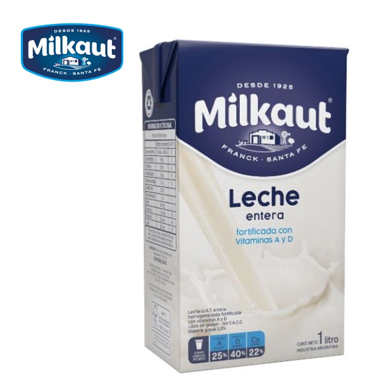 LECHE MILKAUT ENTERA X 1 LTS X 12U