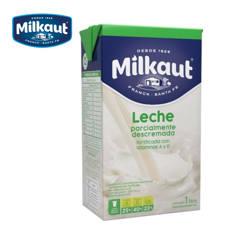 LECHE MILKAUT DESCR. 1 LTS (12XB) - imagen 2