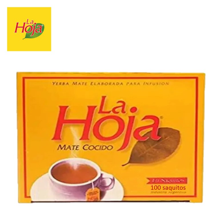 MATE COCIDO LA HOJA 100 U (6XB)