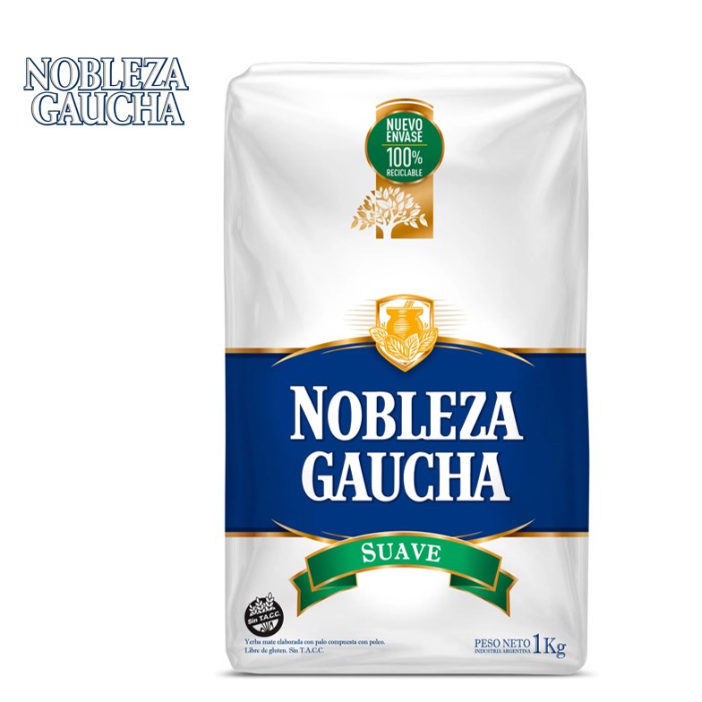 YERBA NOBLEZA GAUCHA 1 KG SUAVE (6XB)