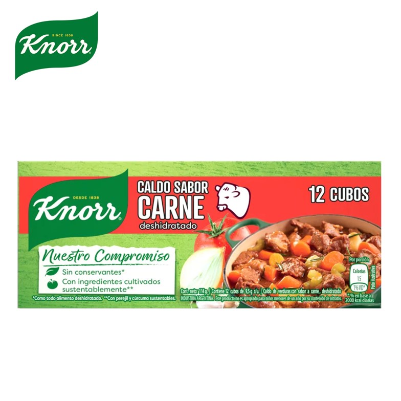 CALDO KNORR 12 U CARNE (80UXB)