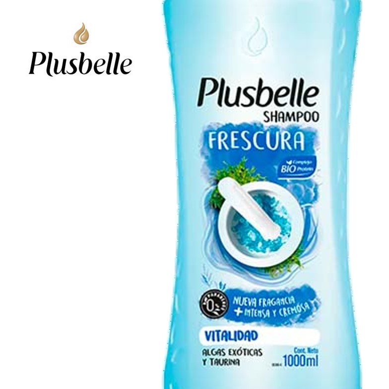 SHAMPOO PLUSBELLE 1 LT FRESCURA/ VITALIDAD (12 UXB)
