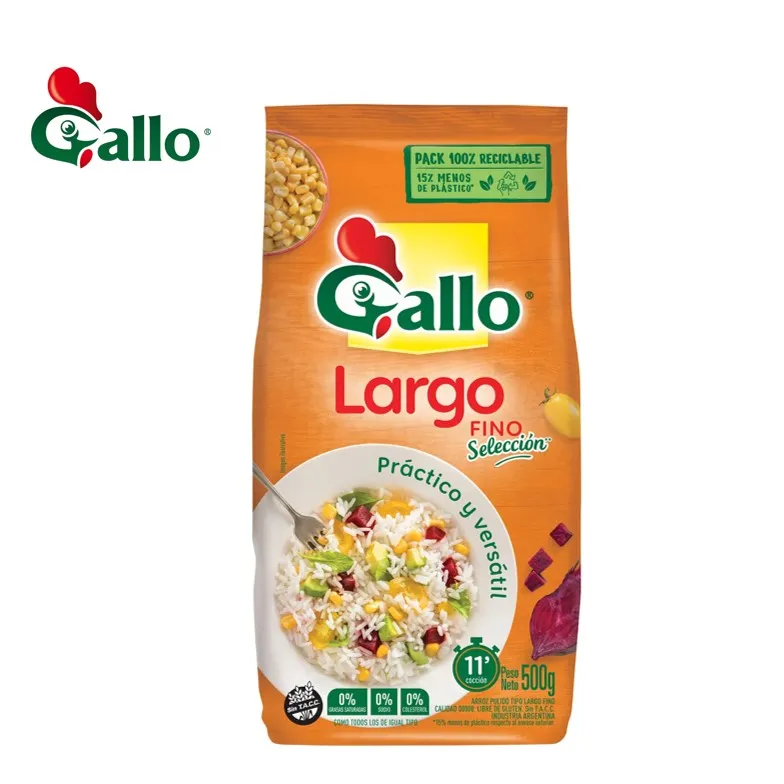ARROZ GALLO 500 GR LARG FINO BOLSA (10XB)