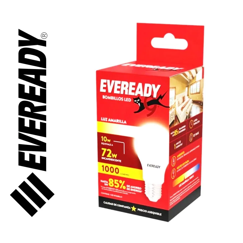 LAMPARA EVEREADY 10W AMARILLA