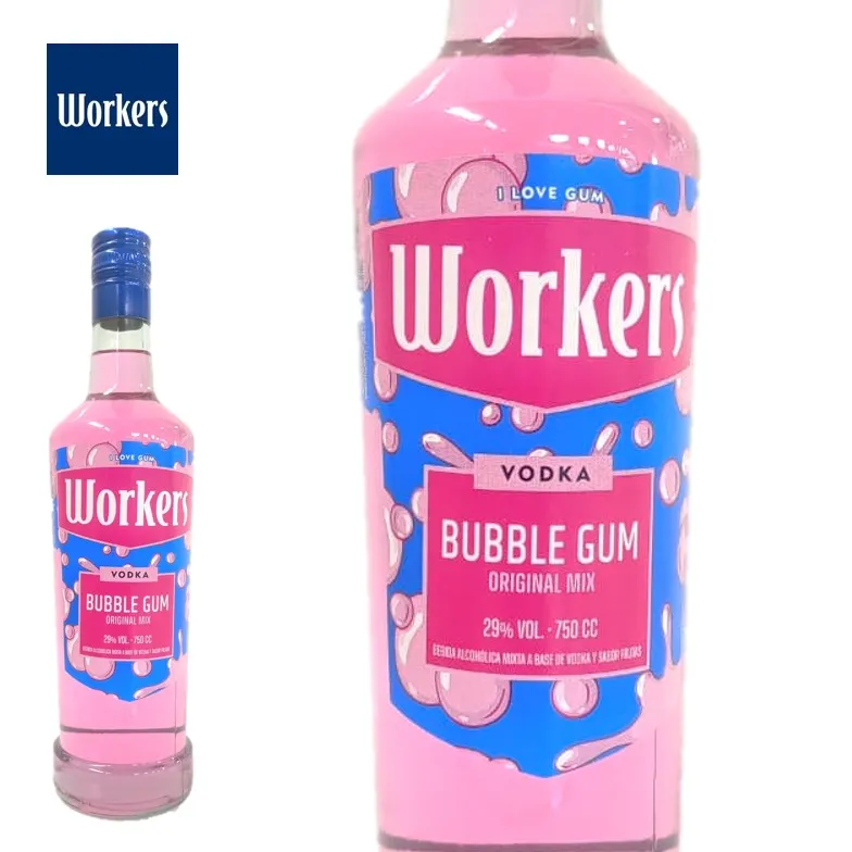WORKERS 750CC VODKA BUBBLE GUM (6XB)