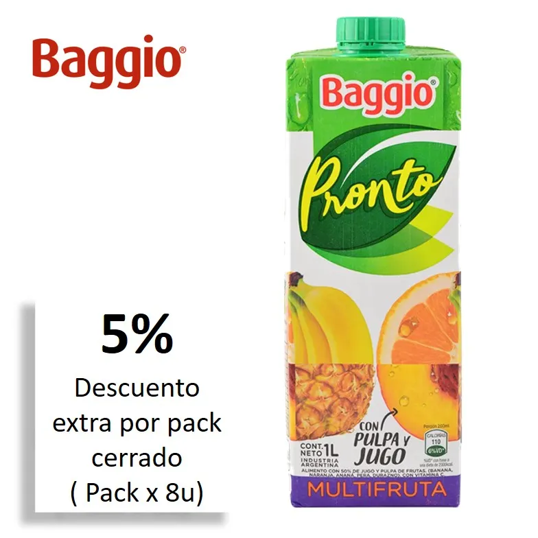 JUGO BAGGIO 1 LT MULTIFRUTA (8XB)