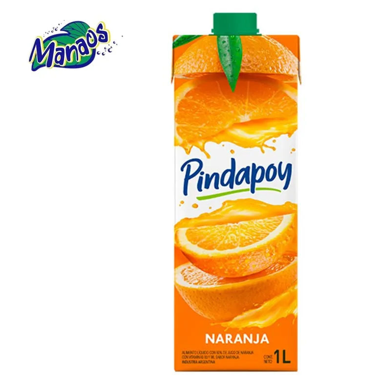 JUGO PINDAPOY 1 LT NARANJA (8XB)