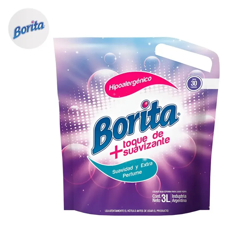 JABON LIQ BORITA 3 LT C/SUAV (4XB)