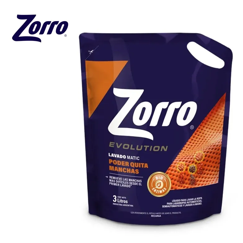 JABON LIQ ZORRO 3 LT EVOLUTION QUITAM DP (6XB)