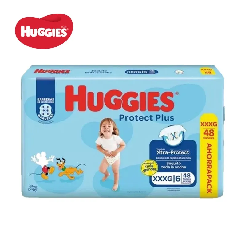 PAÑ HUGGIES 48 U XXXG PROT PLUS (12XB)
