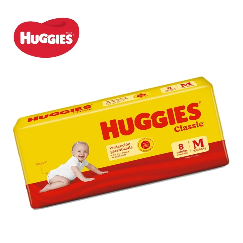 PAÑ HUGGIES CLASSIC 8 U M (12XB)