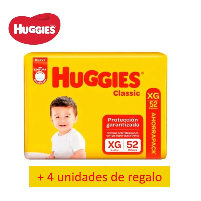 PAÑ HUGGIES CLASSIC XG 56U