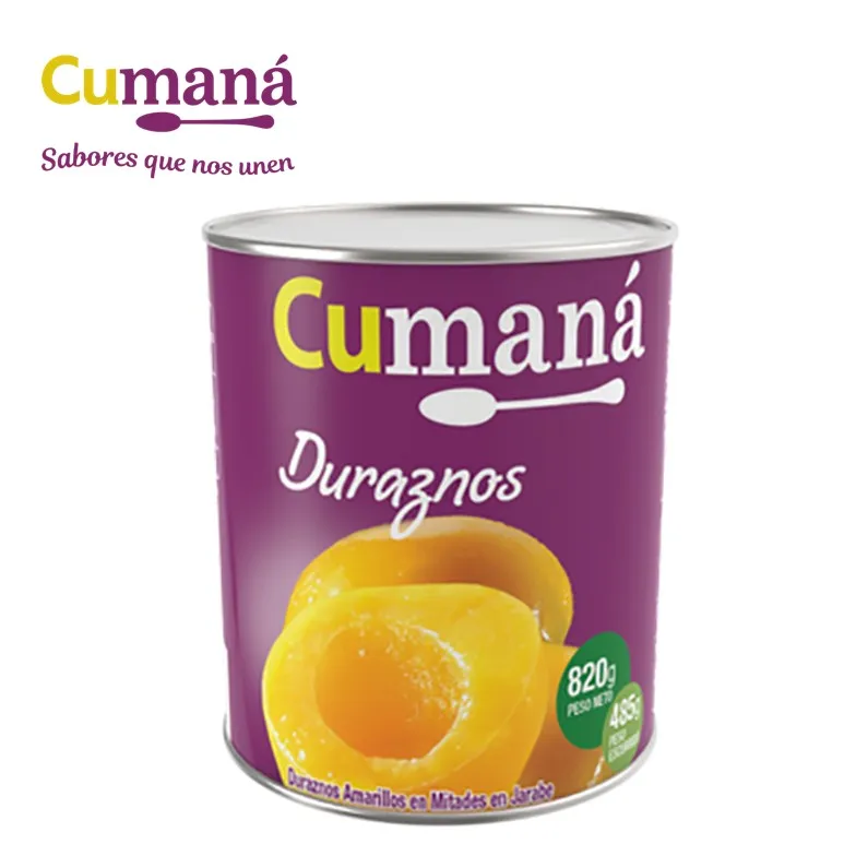 DURAZNO CUMANA 820 GR MITAD (12XB)