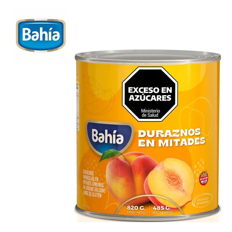 DURAZNOS BAHIA 820 GR MITAD (12XB)