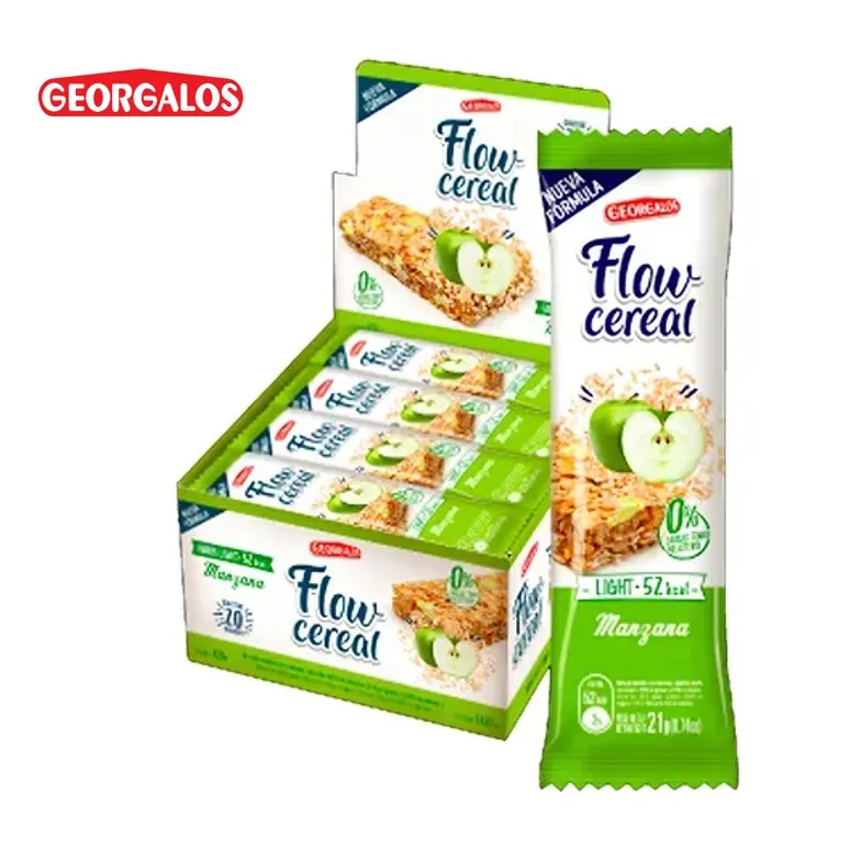 BARRA CEREAL FLOW MANZANA 23GR 20 U (6XB)