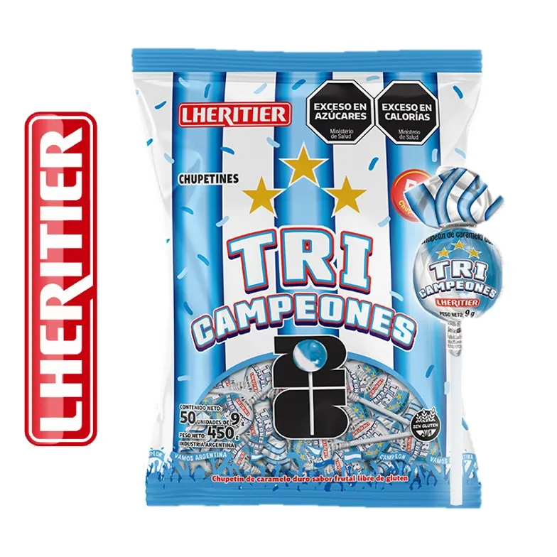 CHUPETIN BOLA LOCA 24X18GR TRICAMPEONES