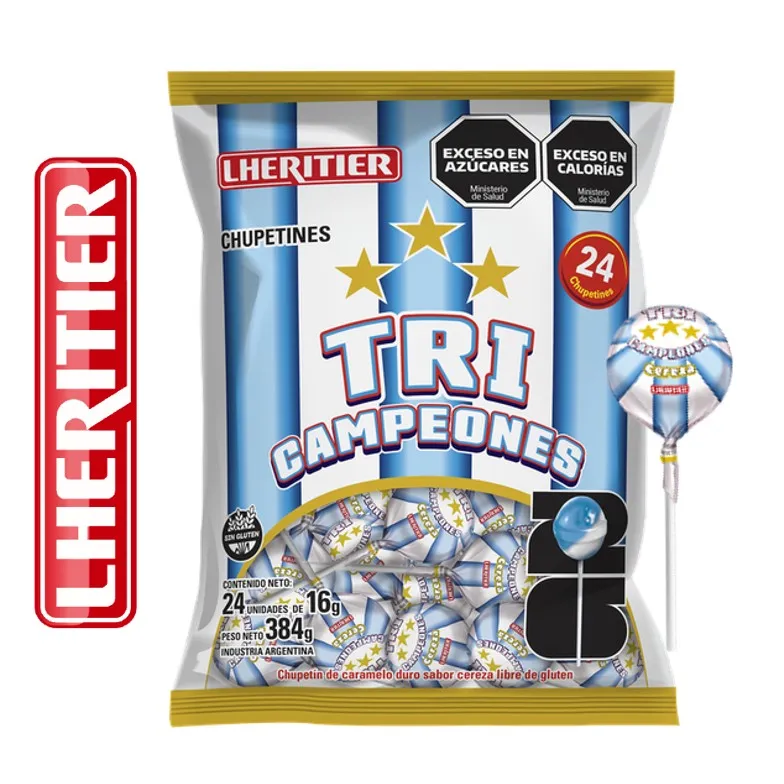CHUPETIN PELOTITAS 50 U TRICAMPEONES (12XB)