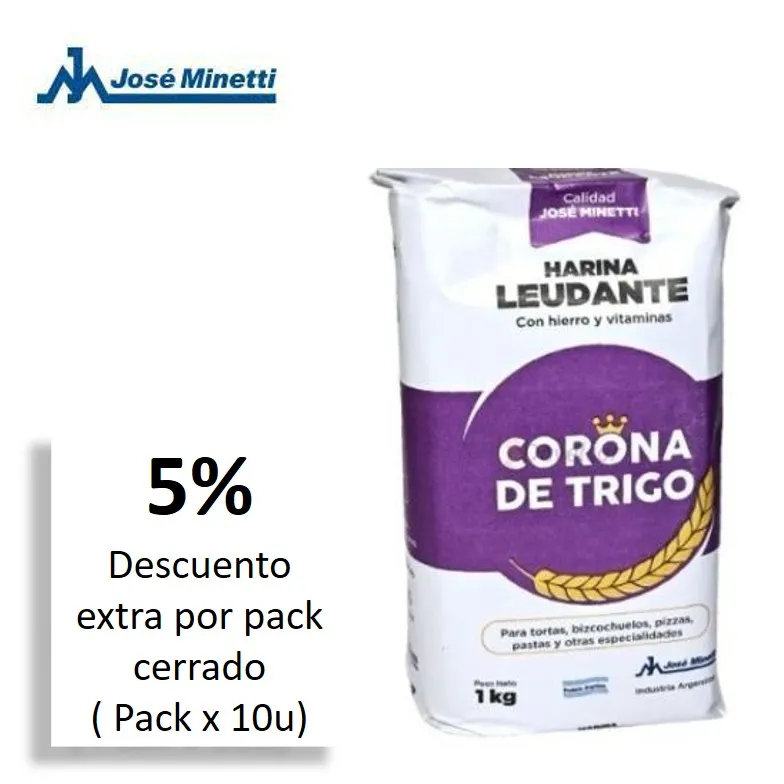 HARINA LEUD CORONA DE TRIGO X 1KG (10XB)