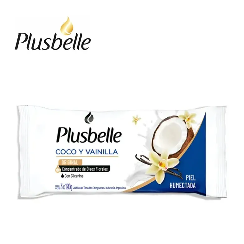 JABON TOC PLUSBELLE 3 U COCO/VAINILLA(12XB)