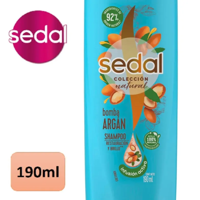 SHAMPOO SEDAL 190 ML BOMBA ARGAN (12XB)