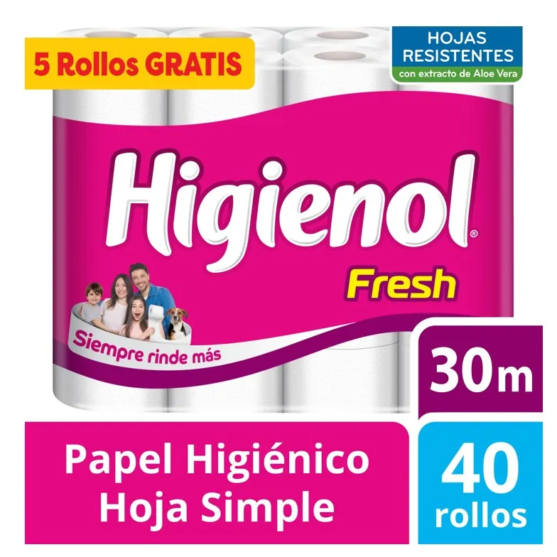PAPEL HIG HIGIENOL FRESH SH 4O X 30M (12XB)