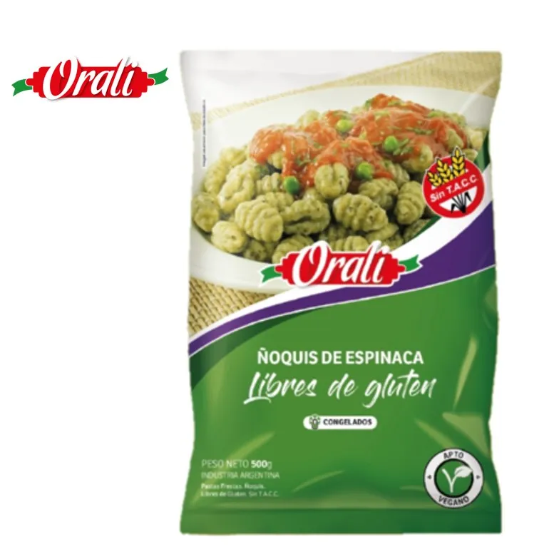 ÑOQUIS ORALI ESPINACA S/TAC CONGELADOS 500 GR (10XB)