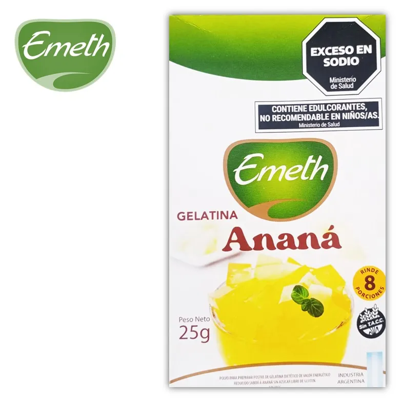 GELATINA EMETH 25 GR ANANA LIGHT (6XB)