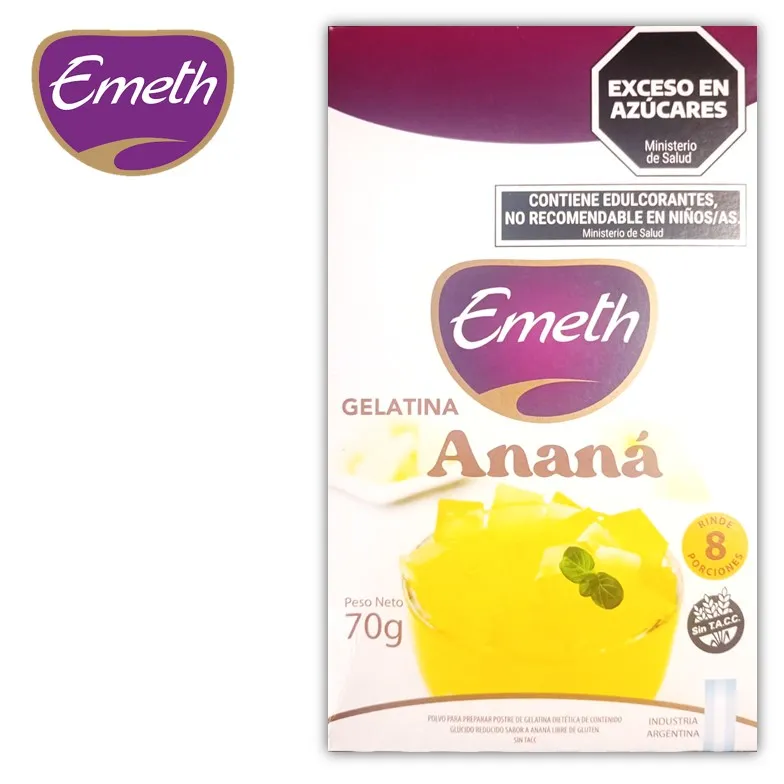 GELATINA EMETH 70 GR ANANA (6XB)