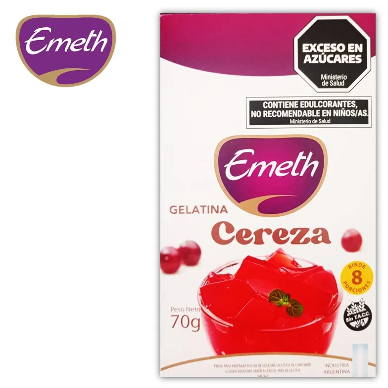 GELATINA EMETH 70 GR CEREZA (6XB)