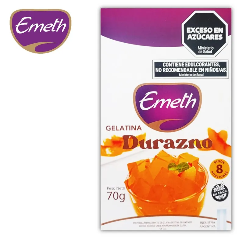 GELATINA EMETH 70 GR DURAZNO (6XB)