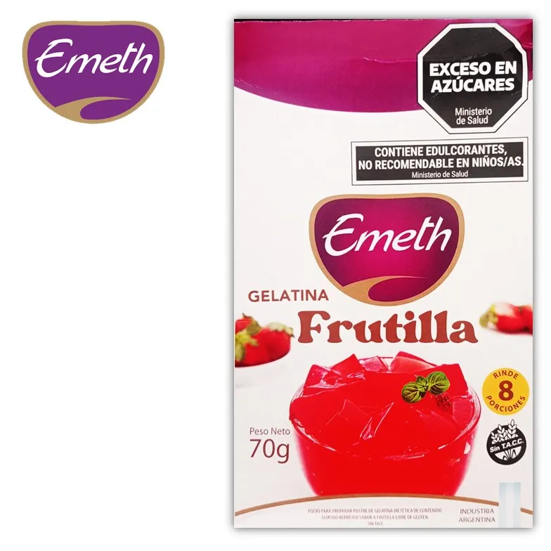 GELATINA EMETH 70 GR FRUTILLA (6XB)