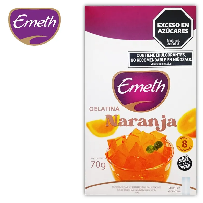 GELATINA EMETH 70 GR NARANJA (6XB)