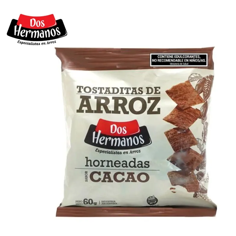 TOSTADAS ARROZ 2 HNOS 120 GR CHOCO(10XB)
