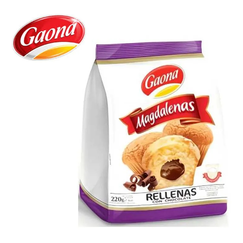 MAGDALENAS GAONA 200 GR RELLENA CHOC (10XB)