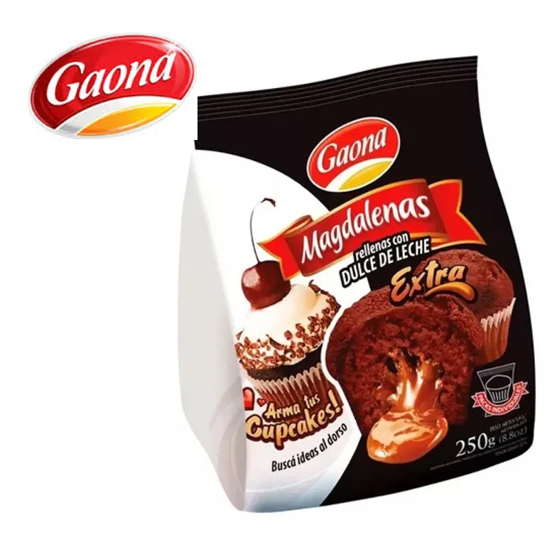 MAGDALENAS GAONA 215 GR CHOCO/LECHE (10XB)