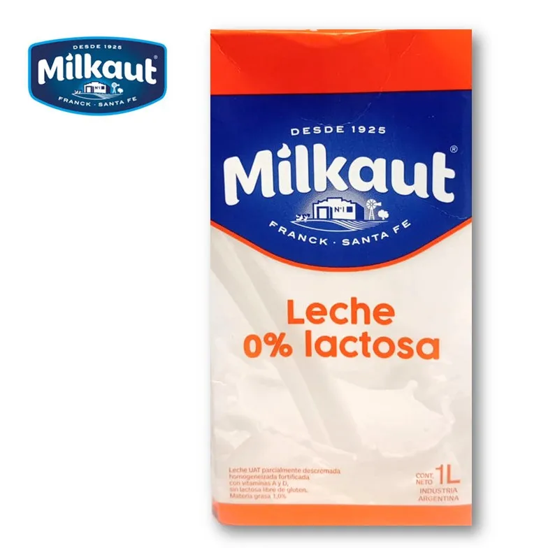 LECHE MILKAUT 0% LACTOSA 1 LT (12 XB)
